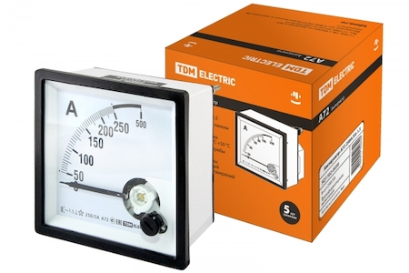 TDM ELECTRIC SQ1102-0058 Амперметр А72   250А/5А-1.5 TDM